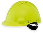3M G3000CUV-GB csatos, ventilált citromsárga védősisak műanyag izzadságszívó betéttel - Citromsárga NEON GREEN