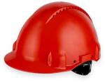 3M G3000CUV-RD csatos, ventilált piros védősisak műanyag izzadságszívó betéttel - Piros
