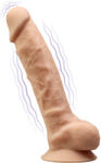 SilexD Model 1 Vibrating Premium Silicone Dual Density Dildo 8" with Remote Flesh Dildo