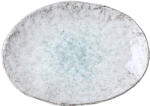 MIJ Farfurie pentru desert AQUA SPLASH 24 x 17 cm, formă neregulată, albastru, gresie ceramică, MIJ Tava