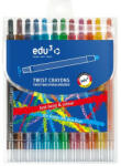 edu3 Zsírkréta EDU3 Twix csavaros 12 színű (3146012) - papir-bolt