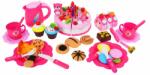 Inlea4Fun Tort feliabil pentru copii cu 80 de accesorii - Inlea4Fun SWEET CAKE - roz (RA-ZDZ.WD-H58) Bucatarie copii