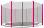 AGA Plasă de siguranță pentru trambulină cu diametrul de 366 cm pe 8 stâlpi - roz - Aga (K11191)