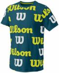 Wilson Tricouri băieți "Wilson All Over Logo Tech Tee B - blue coral