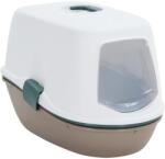 vidaXL Litieră pentru pisici cu capac alb și maro, 58, 5x39, 5x43 cm, PP (171805)