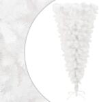 vidaXL Brad de Crăciun artificial inversat, cu suport, alb, 150 cm (344666)