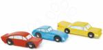 Tender Leaf Mașini de sport din lemn Retro Cars Tender Leaf Toys roșu albastru și galben (TL8353)
