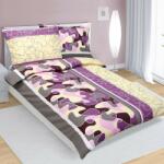 Bellatex Lenjerie pat din flanelă Bellatex Puzzle gri / roz, 140 x 200 cm, 70 x 90 cm Lenjerie de pat