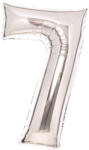 Amscan Silver, Ezüst 7-es szám fólia lufi 66 cm (DPA9913232)