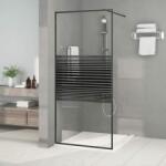 vidaXL Paravan de duș walk-in negru 90x195 cm sticlă ESG transparentă (152146)