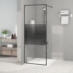 vidaXL Paravan de duș walk-in negru 80x195 cm sticlă ESG transparentă (152145)