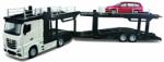 Bburago Tir Mercedes Benz Actros Trailer Multicar Carrier + Ford Focus Turnier negru 20081/43 (16777)