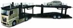 Bburago Tir Mercedes Benz Actros Trailer Multicar Carrier + VW Polo GTI 2016 Bburago1/43 (16772)