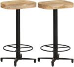 vidaXL Scaune de bar, 2 buc. , 66 cm, lemn masiv de mango (321965)