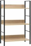 vidaXL Etajeră cărți 3 rafturi, stejar, 60x27, 6x90, 5 cm lemn prelucrat (288219) Biblioteca