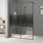 vidaXL Paravan duș walk-in negru 140x195 cm sticlă ESG transparentă (152149)