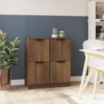 vidaXL Servante, 2 buc. , stejar maro, 30x30x70 cm, lemn prelucrat (817023) Comoda