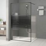 vidaXL Paravan de duș walk-in negru 115x195 cm sticlă ESG transparentă (152148)