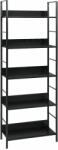 vidaXL Etajeră cărți 5 rafturi, negru, 60x27, 6x158, 5 cm lemn prelucrat (288226) Biblioteca