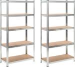 vidaXL Rafturi de depozitare, 2 buc, 90 x 40 x 180 cm, MDF (144812) Raft