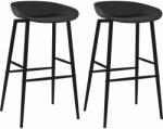 vidaXL Scaune de bar, 2 buc, negru (248155)