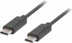 Lanberg USB-C apa - USB-C apa 3.2 Adat és töltő kábel - Fekete (1m) (CA-CMCM-32CU-0010-BK)