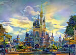 Bluebird Puzzle 90290 - Disney World Castle - Orlando- Floride- USA - 1000 db-os puzzle (90290)
