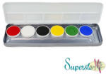 Superstar Arc és Testfesték Superstar 6 színű arcfesték készlet - Élénk színek /6 Bright colours palette/