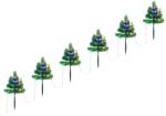 vidaXL Brazi de Crăciun de alee, 6 buc. , LED-uri multicolore 45 cm PVC (344659)