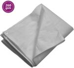vidaXL Prelată 260 g/m2, gri, 8x8 m, HDPE (151510)