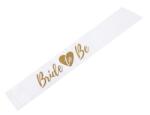 PartyDeco Бяла лента с надпис - Bride to be