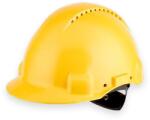 3M G3000NUV-GU racsnis, ventilált sárga védősisak műanyag izzadságszívó betéttel - Sárga