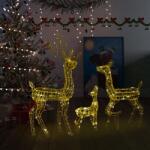 vidaXL 300 LED-es meleg fehér akril karácsonyi rénszarvascsalád (329793)