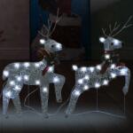 vidaXL 2 db karácsonyi rénszarvas 40 ezüstszínű LED-del (342684)