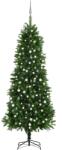vidaXL zöld megvilágított műkarácsonyfa gömb szettel 240 cm (3077729) - vidaxl