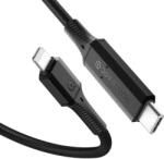 Apple MFI TYPE-C - LIGHTNING KÁBEL SPIGEN PB1901 POWERARC PD100W/2A 1M FEKETE (000CA26491)