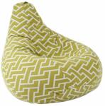 Pufrelax Пуф круша за деца 4-14 г. , 160л. , Nirvana Light, Zippity Green, Перящ се калъф, Пълнеж от Полистиролни перли, Гама Premium