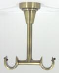  Dupla plafon tartó 16 mm Ø rúdkarnishoz- 11 cm, csőtávolság 6, 5 cm 1 db/cs