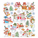 CCHOBBY Karácsonyi matrica, hóemberek, 15x17cm (CRC-291841) - officetrade