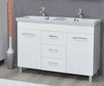 TMP cabinets FLAT 120 Sanovit Isik 4120 dupla porcelán mosdókagylóval (400783)
