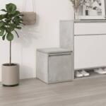vidaXL Cutie cu sertar, gri beton, 40, 5x40x40 cm, lemn compozit (808778)