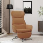 vidaXL Scaun de relaxare cu suport picioare, gri taupe, microfibră (3097479)