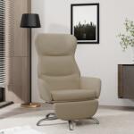 vidaXL Scaun de relaxare cu suport picioare, gri deschis, microfibră (3097480)
