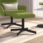 vidaXL Taburet, verde deschis, 60x60x39 cm, catifea (341629) Canapea