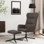 vidaXL Scaun de relaxare cu taburet, maro, piele ecologică (3097607)