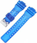 Casio Curea pentru Casio G-Shock, din plastic, albastră, cataramă argintie (pentru modelele GA-100, GA-110, GD-120, GLS-100)