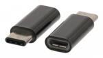 Nedis USB-C - micro USB adapter | USB-C dugó / micro USB aljzat (CCGP60910BK) (CCGP60910BK)