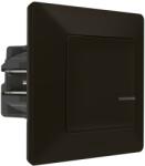 Legrand Netatmo / Valena Life 756384 Valena Life okos egypólusú kapcsoló/fényerőszabályzó (végrehajtó), süllyesztett, retrofit, kompenzátor modullal és díszítőkerettel, fekete színű, 2-vezetékes sorkapcsos ki