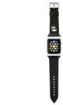 Karl Lagerfeld Óraszíj Apple Watch szilikon Karl Lagerfeld SAFFIANO KH 38/40mm KLAWMOKHK fekete