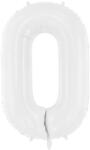 PartyDeco Balon din folie cifra 0 alb 86 cm